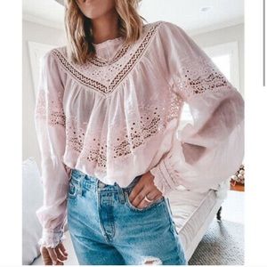 NWT Free People Abigail Victorian Top